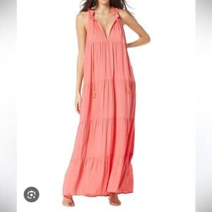 Vince Camuto‎ NWT $158 Women's Tiered Maxi Dress Swim Cover-Up M